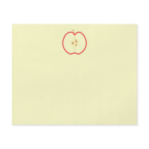 Red Apple Half, on cream background. Flyer Design