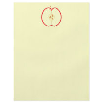 Red Apple Half, on cream background. Personalized Flyer