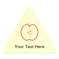 Red Apple Half, on cream background. Stickers