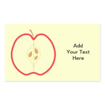Red Apple Half, on cream background. Stickers
