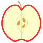 Red Apple Half. Photo Cut Outs