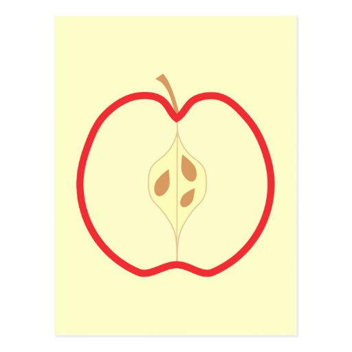 Red Apple Half. Postcards