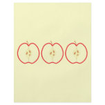 Red Apple Half. Vector illustration. Custom flyers