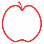 Red Apple, on white background. Fruit. Custom photo sculptures