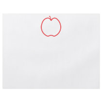 Red Apple Outline, on white background. Flyer