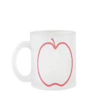 Red Apple Outline, on white background. Mug