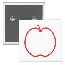 Red Apple Outline. Pins