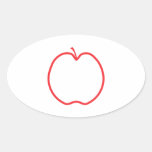 Red Apple Outline. stickers