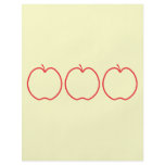 Red Apple Outline. Vector Illustration. Custom flyers