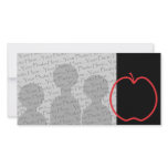 Red Apple Outline. Vector Illustration. Custom photo cards