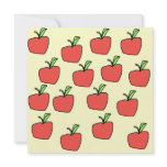 Red Apple Pattern. Illustration. Custom invitations