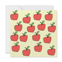 Red Apple Pattern. Personalized Announcement