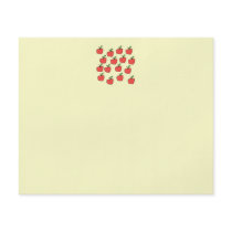 Red apple pattern, on cream. personalized flyer