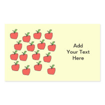 Red apple pattern, on cream. sticker