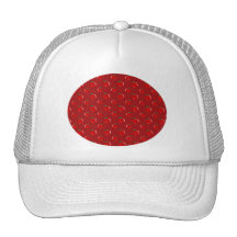 Red apple pattern trucker hats