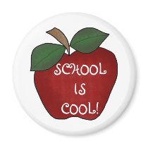 Red Apple School is Cool Tshirts and Gifts Fridge Magnet