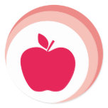 red apple sticker