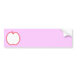Red Apple. Vector Illustration. Custom bumper stickers