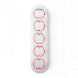 Red Apple. Vector Illustration. Custom skateboards