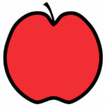 Red Apple with a Black Outline. Custom photo sculptures