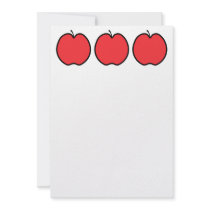 Red Apple with a Black Outline. Custom Announcements