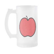 Red Apple with a Black Outline. Mug