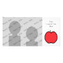 Red Apple with a Black Outline. Customized Photo Card
