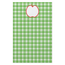 Red Apple. With Green and White Check Background. Personalised Flyer