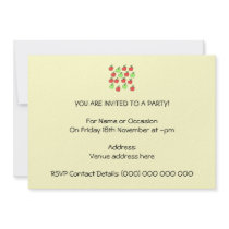 Red Apples and Green Apples, Pattern, on Cream. Invitation