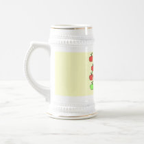 Red Apples and Green Apples, Pattern, on Cream. Coffee Mugs