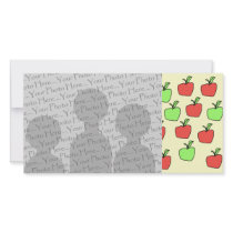 Red Apples and Green Apples, Pattern. Personalised Photo Card
