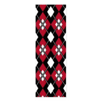 Red Argyle Bookmark Business Cards