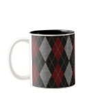 Red Argyle Fashion Coffee Mug