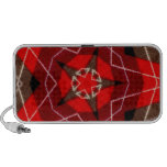 Red Argyle Kaleidoscope Abstract Speaker System