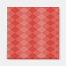 Red Argyle Magnet