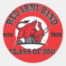 RED ARMY CLASS OF 2011 ROUND STICKERS