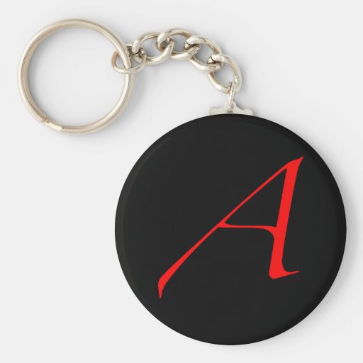 Red Atheist "A" keychain