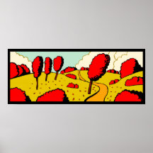 Red Autumn Poster