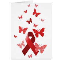 Red Awareness Ribbon Card