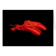 Red Ballet Shoes Card