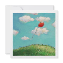 Red Balloon blue sky beautiful day fun party art