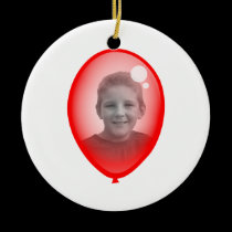 Red Balloon Template ornaments