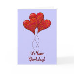 Red Balloons Birthday Card