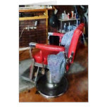 Red Barber Chair Card