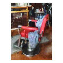 Red Barber Chair Invitations
