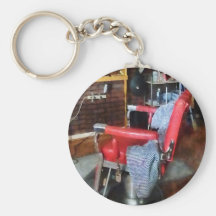 Red Barber Chair Keychain