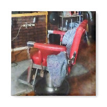 Red Barber Chair Magnets