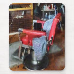 Red Barber Chair Mouse Pad