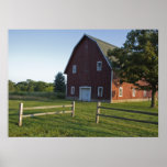 Red Barn with Fence posters