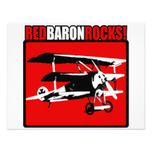Red Baron Rocks! Custom Invites